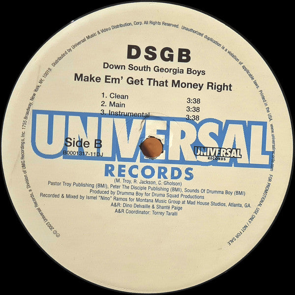 D.S.G.B. : Down South Georgia Boys (12")