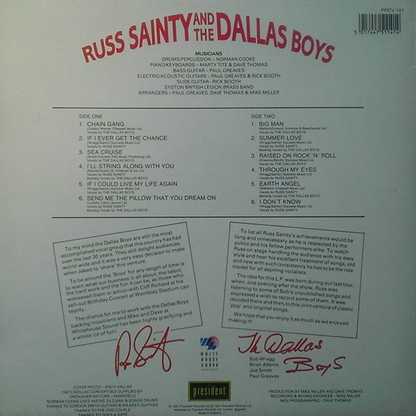 Russ Sainty, The Dallas Boys : Russ Sainty & The Dallas Boys (LP)