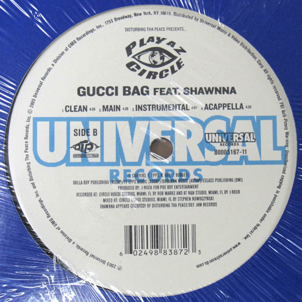 Playaz Circle : Playaz Circle / Gucci Bag (12", Single)