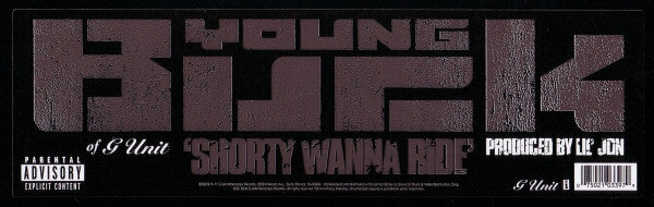 Young Buck : Shorty Wanna Ride (12", Promo)