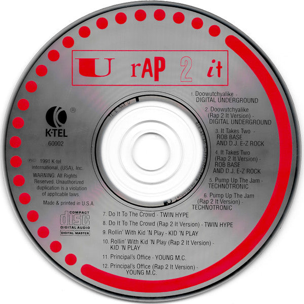Various : U Rap 2 It (CD, Comp)