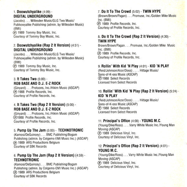 Various : U Rap 2 It (CD, Comp)