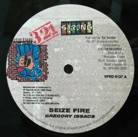 Gregory Isaacs / Sizzla : Seize Fire / It Cost Nothing (12", Single)