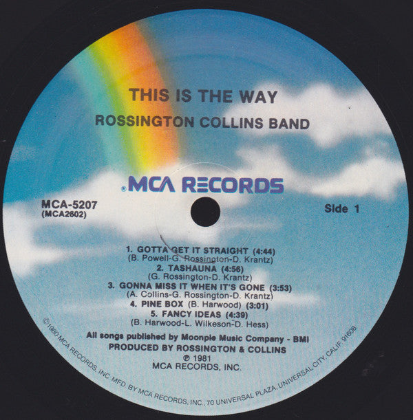 Rossington Collins Band : This Is The Way (LP, Album, Pin)