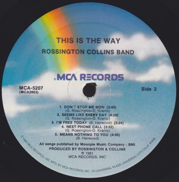 Rossington Collins Band : This Is The Way (LP, Album, Pin)