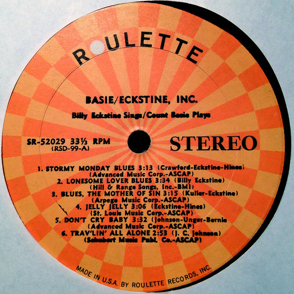 Count Basie and Billy Eckstine : Basie/Eckstine, Inc. (LP, Album, RE)