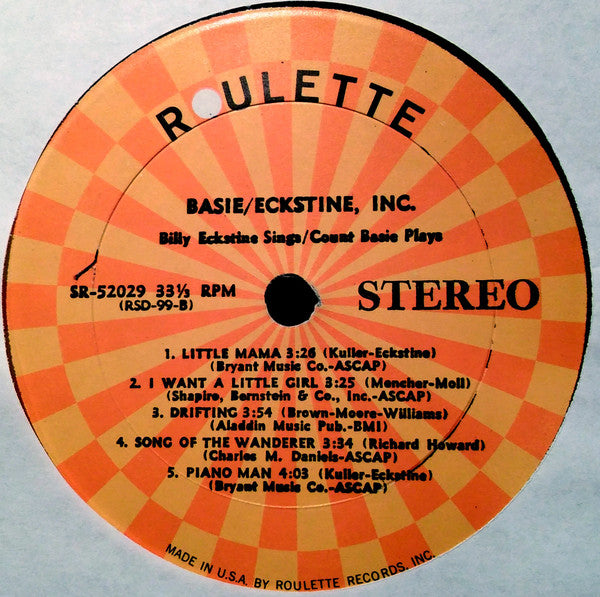 Count Basie and Billy Eckstine : Basie/Eckstine, Inc. (LP, Album, RE)