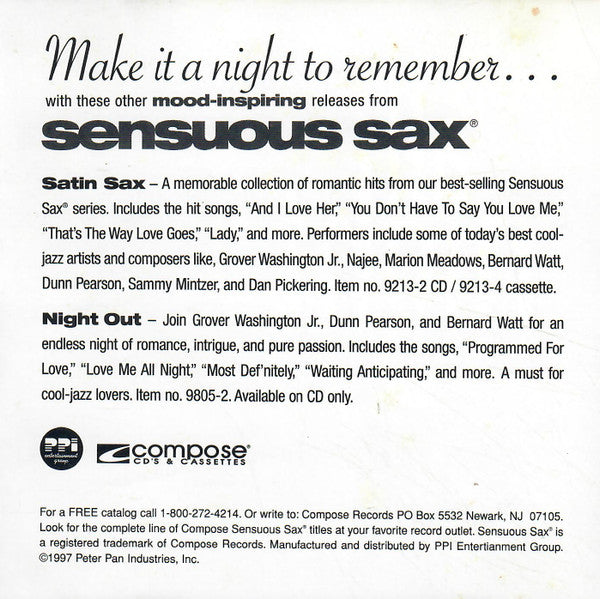 Dunn Pearson Jr. With Special Guests Najee & April Harris : Up All Night (Satin Sax) (CD, Single)