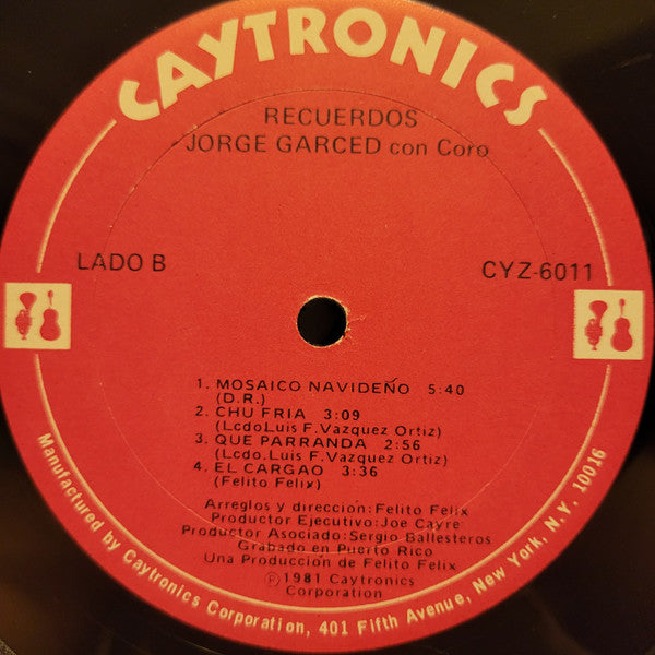 Jorge Garced : Recuerdos (LP)