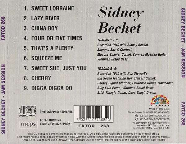Sidney Bechet : Jam Session (CD, Comp, RE)