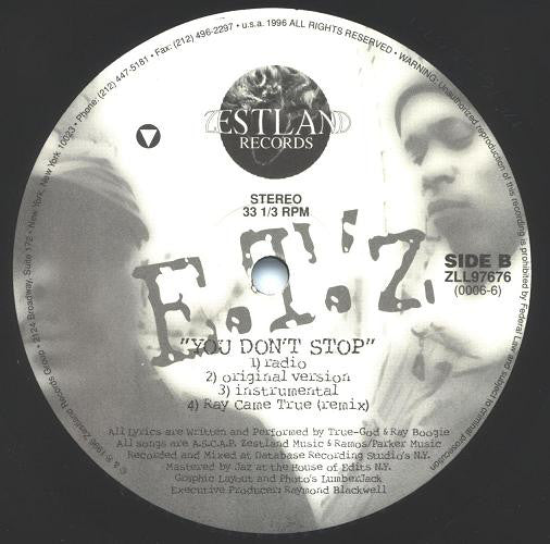 E.T.'z* : Ray Came True / You Don't Stop (12", Maxi)