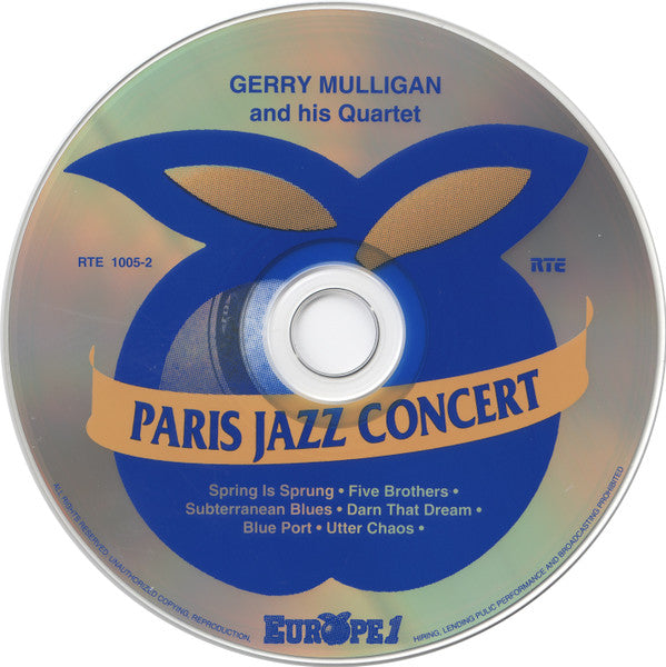 Gerry Mulligan And His Quartet* Featuring Bob Brookmeyer : En Concert Avec Europe 1 - Olympia 6 Octobre • 1962 (CD, Album)