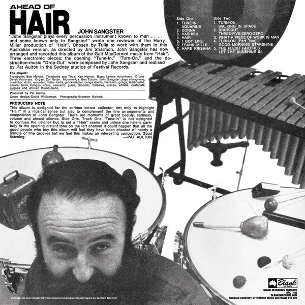 John Sangster : Ahead Of Hair (LP, Album, Ltd, RE)