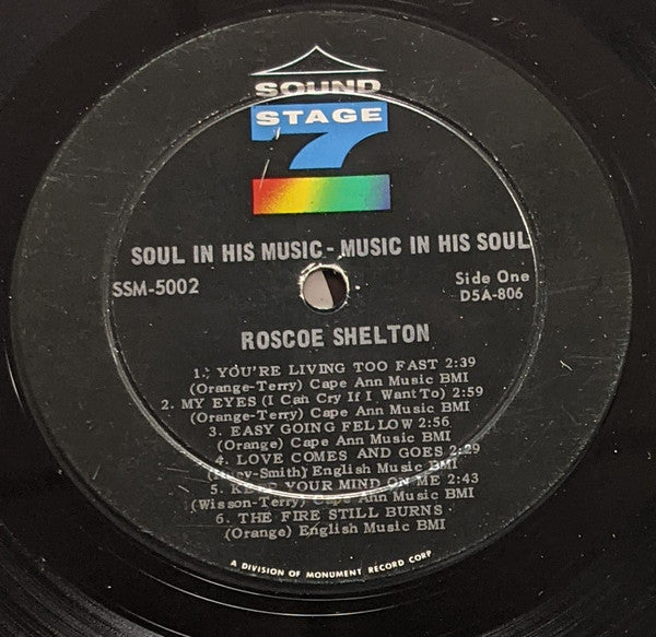 Roscoe Shelton : Soul In His Music, Music In His Soul (LP, Album, RE)