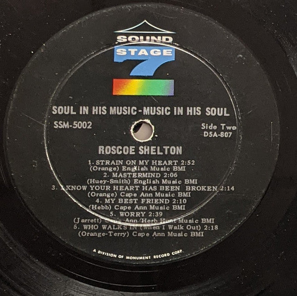 Roscoe Shelton : Soul In His Music, Music In His Soul (LP, Album, RE)