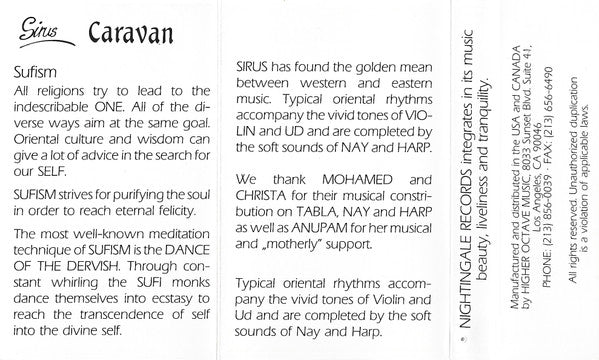 Sirus* : Caravan (Cass, Album)