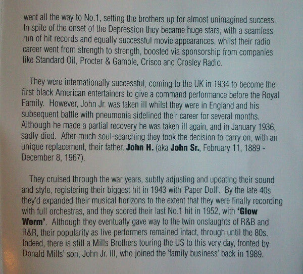 The Mills Brothers : Hits And Rarities 1934 - 1952 (CD, Comp)