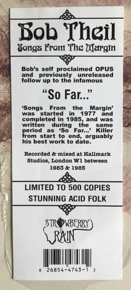 Bob Theil : Songs From The Margin (LP, Album, Ltd, RM)