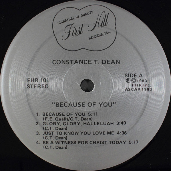 Constance T. Dean : Because Of You (LP)