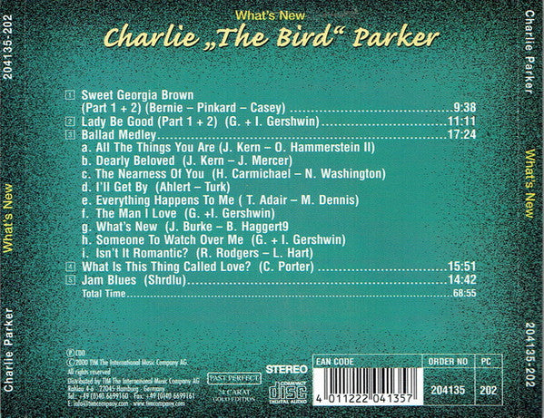 Charlie "The Bird" Parker* : What's New (CD, Comp, RM)