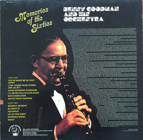 Benny Goodman And His Orchestra : Memories Of The Sixties (LP, Comp)