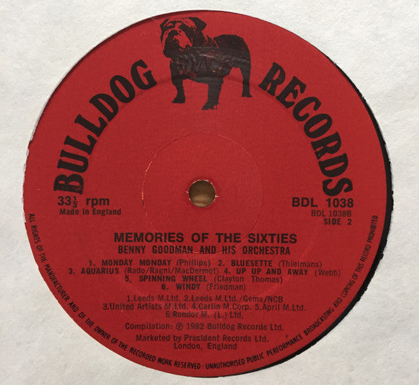 Benny Goodman And His Orchestra : Memories Of The Sixties (LP, Comp)