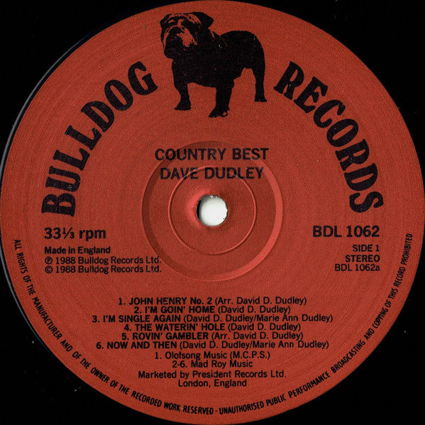 Dave Dudley : Country Best (LP, Album)