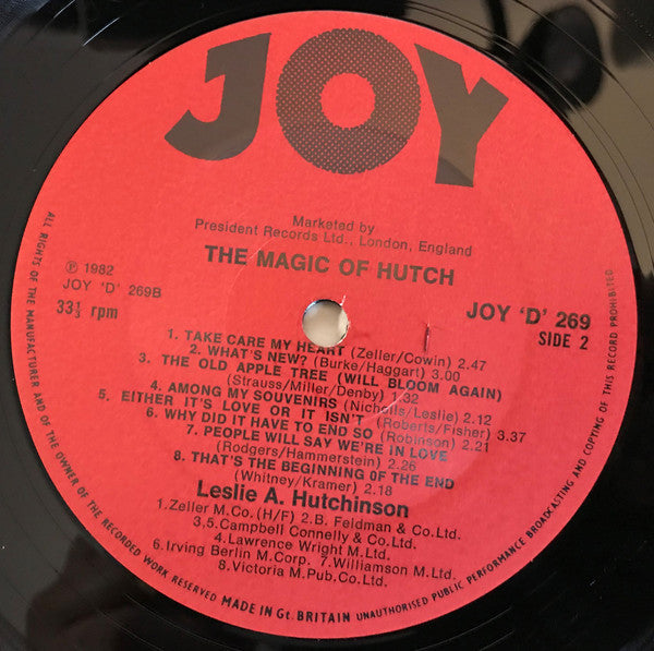 Leslie Hutchinson (2) : The Magic Of Hutch (LP, Album)