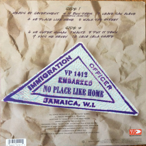 Papa San : No Place Like Home (LP, Album)