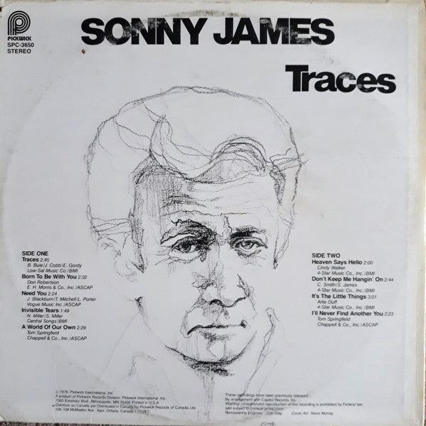 Sonny James : Traces (LP, Comp, RE, RM)
