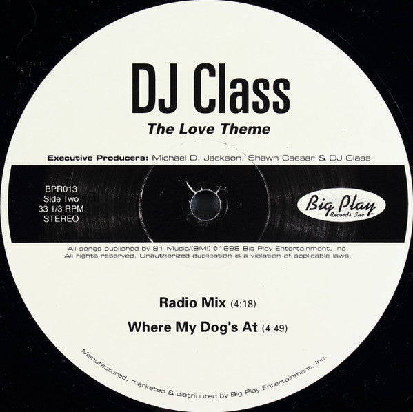 DJ Class : The Love Theme (12", Single)