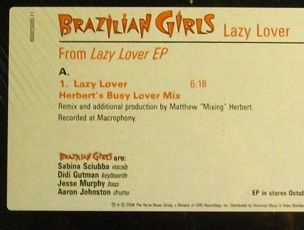 Brazilian Girls : Lazy Lover (12")