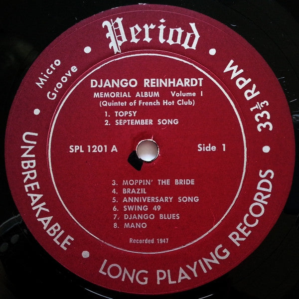 Django Reinhardt : Memorial Album Volume 1 (LP, Comp, Mono, RP)
