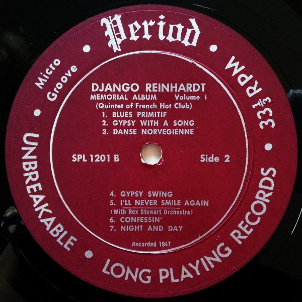 Django Reinhardt : Memorial Album Volume 1 (LP, Comp, Mono, RP)