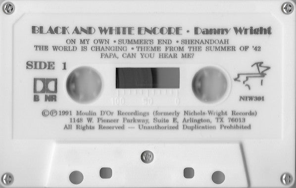 Danny Wright : Black And White Encore (Cass, Album, Dol)