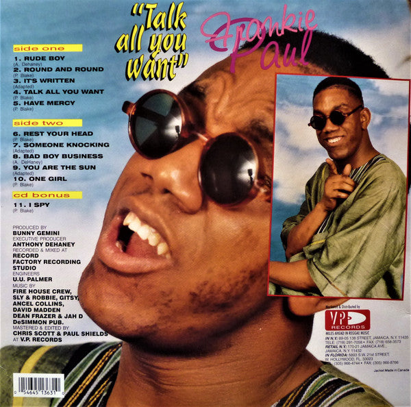 Frankie Paul : Talk All You Want  (LP, Album)