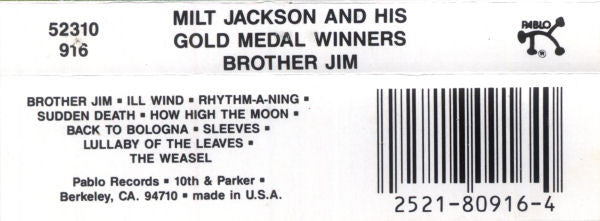 Milt Jackson And His Gold Medal Winners : Brother Jim (Cass, Album, Dol)