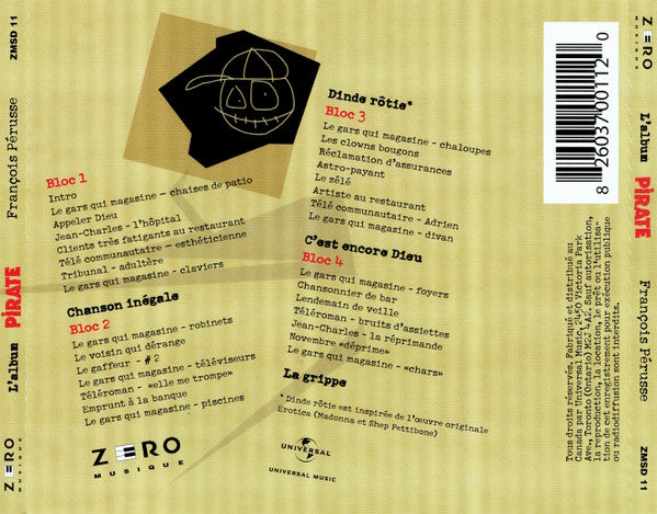 François Pérusse : L'Album Pirate (CD, Album)