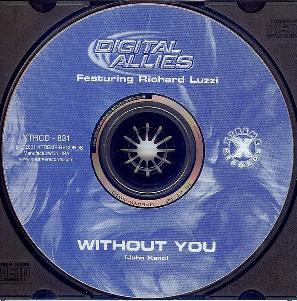 Digital Allies Featuring Richard Luzzi : Without You (CD, Maxi)