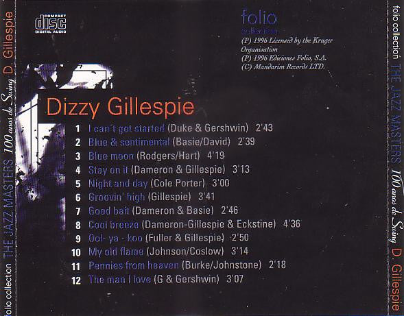Dizzy Gillespie : The Jazz Masters - 100 Años De Swing (CD, Comp)
