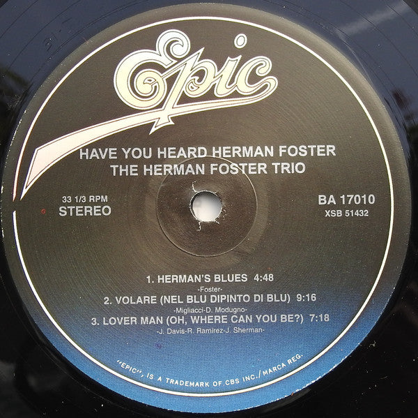 The Herman Foster Trio : Have You Heard Herman Foster (LP, Album, RE)