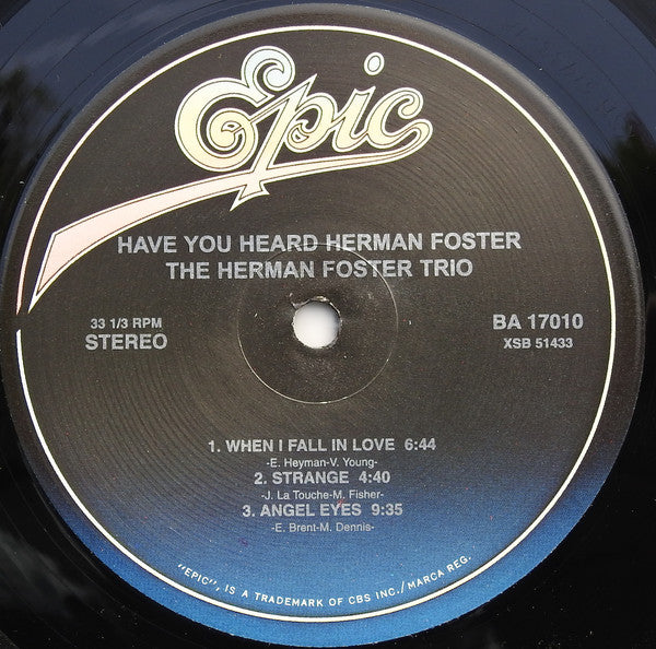 The Herman Foster Trio : Have You Heard Herman Foster (LP, Album, RE)
