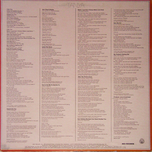 Tanya Tucker : Lovin' And Learnin' (LP, Album)