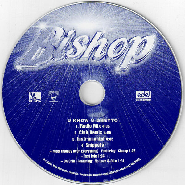 Bishop (24) : U Know U Ghetto (CD, Single)