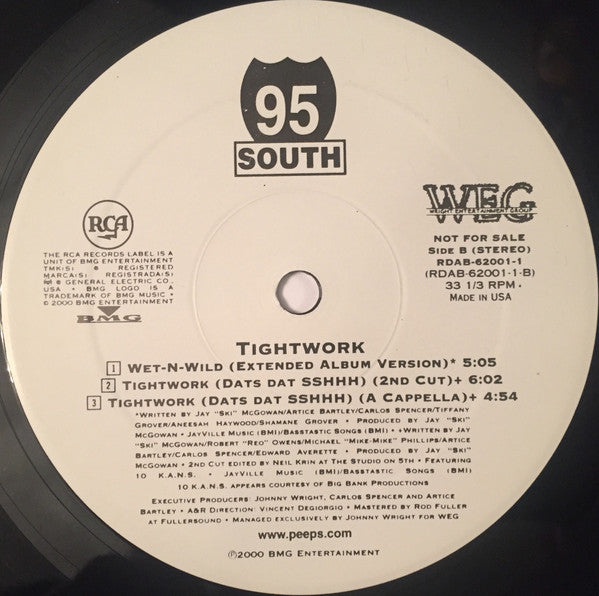 95 South : Tightwork (12", Promo, Cle)