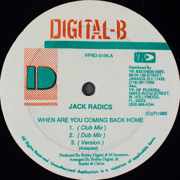 Jack Radics / Dirtsman : When Are You Coming Back Home / Moving Up (12")