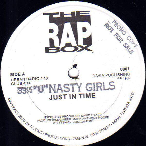 Just In Time : "U" Nasty Girls (12", Promo)