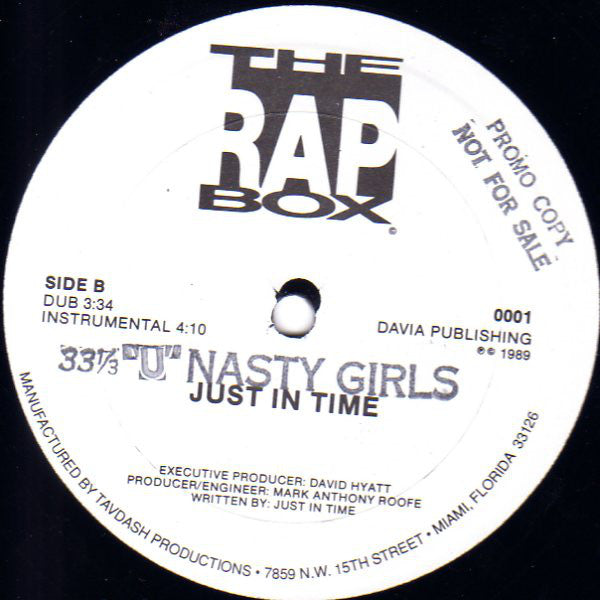 Just In Time : "U" Nasty Girls (12", Promo)