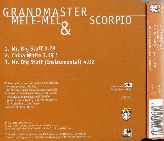 Grandmaster Mele-Mel* & Scorpio (3) : Mr. Big Stuff (CD, Maxi)