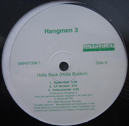 Hangmen 3 : Holla Back (Holla Boston) (12")